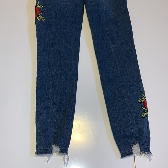 Zara Boho Floral Embroidered Skinny Jeans - Women’s Size 6 - Picture 5 of 6